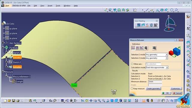 CATIA GENERATIVE SHAPE DESIGN - Healing Geometry смотреть онлайн