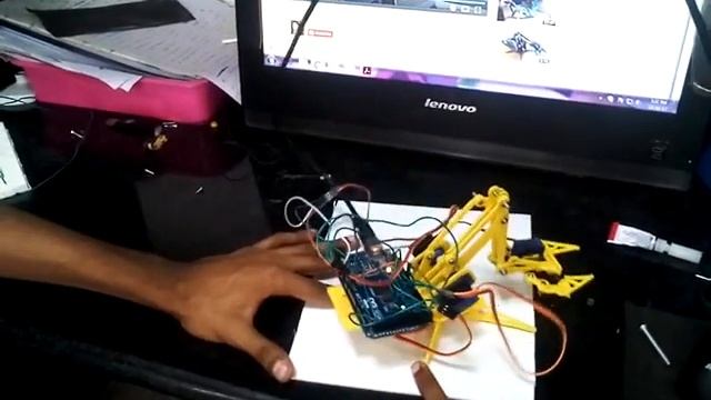 4 axis abb robot arm model using arduino (development stage) смотреть онлайн
