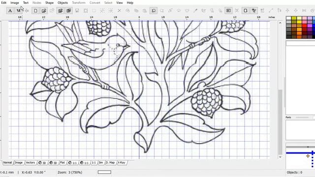 Redwork Bird on a Limb - Part 1 - Increasing the image size смотреть онлайн