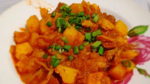 Мясное рагу с овощами и грибами