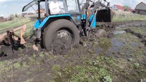 Трактор МТЗ-82 буксует