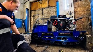 Как натянуть гусеницу на мотособаке, барс следопыт.