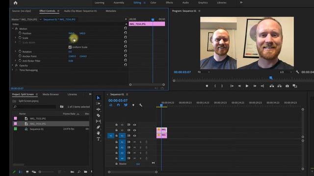 Split Screen In Adobe Premiere Pro