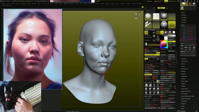 #zbrush, realtime 15min speed sculpting,3dconnexion,#spacemouse,wacom,cintiq24,cam view смотреть онлайн