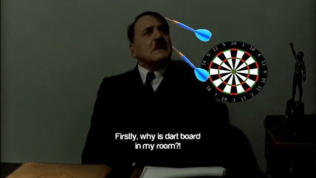 Gunsche is practising darts in Hitler's office смотреть онлайн