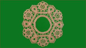 Воротник брюггским кружевом крючком. Часть 3.