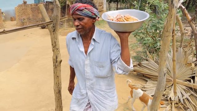 CHICKEN PARTS CURRY cooking full preparation by our santali tribe grandmaa смотреть онлайн