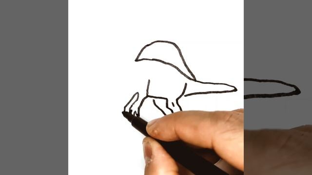 #shorts How to draw a Spinosaurus. Spinosaurus drawing | Как нарисовать спинозавра смотреть онлайн