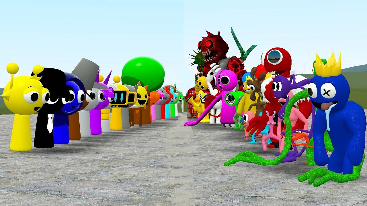 Спрунки всех цветов против радужных друзей в Гаррис моде🤗 смотреть онлайн