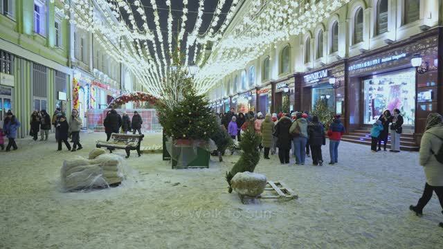 4K.Christmas In Russia, Moscow.