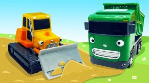 Видео для мальчиков - Рабочие машинки на стройке - Машины помощники