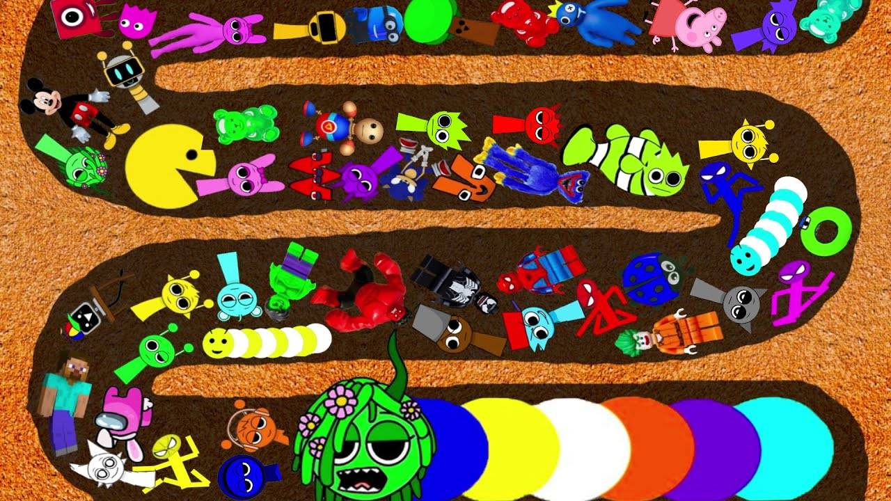 Гусеница Винерия съедает спрунки и других персонажей смотреть онлайн