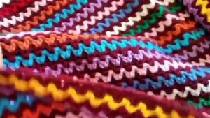 Самый простой вариант коврика или пледа крючком