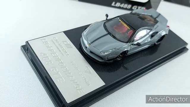 Miniatur Diecast Mobil CM Model Ferrari LB488 GT2 Liberty Walk