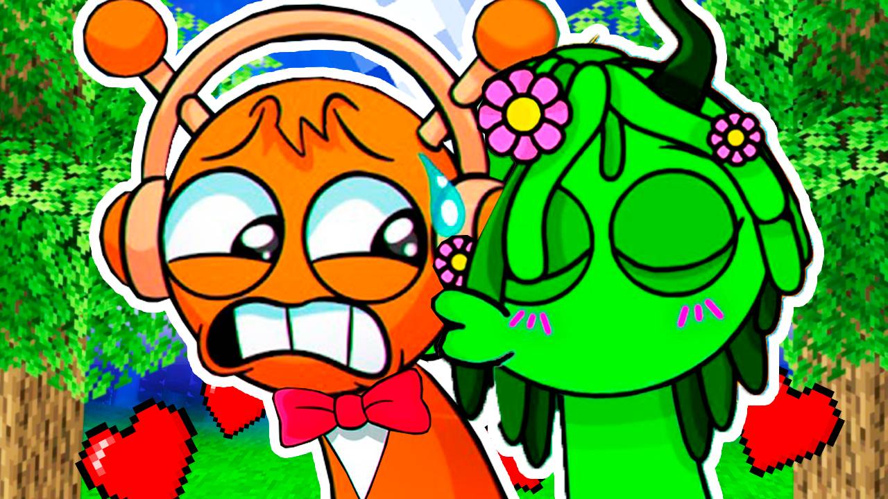 ВИНЕРИЯ ВЛЮБИЛАСЬ и ПОЦЕЛОВАЛА ОРЕНА у НИХ СВАДЬБА СПРУНКИ в МАЙНКРАФТ смотреть онлайн