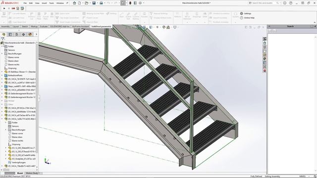 SolidSteel parametric for SOLIDWORKS - Product Presentation at FMB 2021 - German, English Subtitles смотреть онлайн