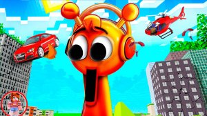 МАЙНКРАФТ, НО СПРУНКИ ГИГАНТ РАЗНОСИТ НАШ ГОРОД