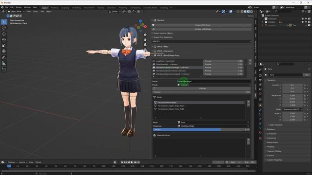 Real-time Facial Tracking for VRM files in Blender смотреть онлайн