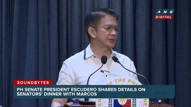 Escudero: Marcos did not ask about Senate leadership shakeup during dinner | ANC смотреть онлайн