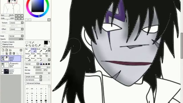 Paint Tool Sai - Darker Than Black - Hei Speed-Lineart смотреть онлайн