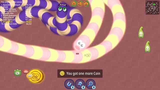 WormsZone.io 001 Slither Snake Top 01 /Best World Record Epic WormsZoneio Gameplay Moments #177 смотреть онлайн
