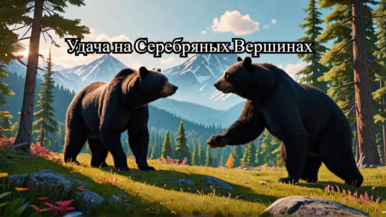TheHunter CotW. Два Великих Черных медведя.Мега удача. Топ карта SilverRidgePeaks(Северные вершины).