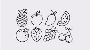 Фрукты Раскраска 8 Фруктов Рисуем Раскраски // Fruit Coloring 8 Fruit Draw Coloring
