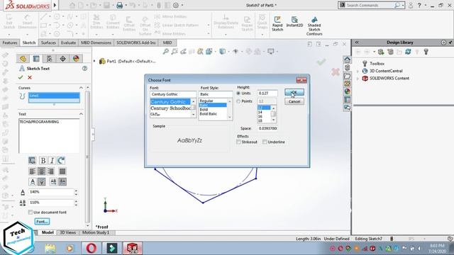 SolidWorks2019 Tutorials-09 || Learn Text and Sketch Point in SolidWorks || By-Shubham Yadav смотреть онлайн