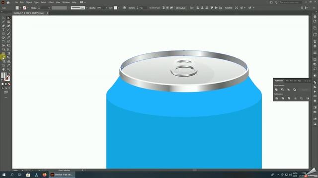 How to create PEPSI COLA CAN in Adobe Illustrator - Vector Tutorial смотреть онлайн