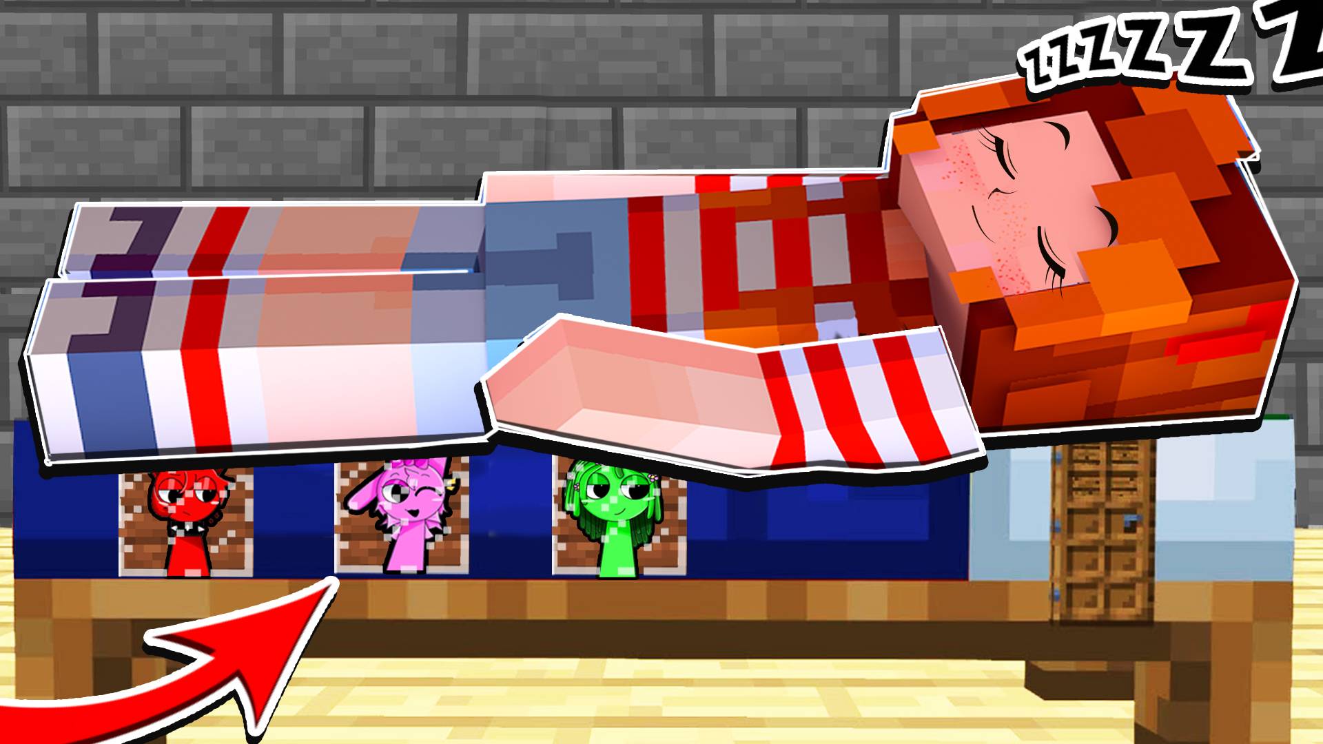 СПРУНКИ ЖИВУТ У МЕНЯ ПОД КРОВАТЬЮ МАЙНКРАФТ SPRUNKI INCREDIBOX MINECRAFT смотреть онлайн