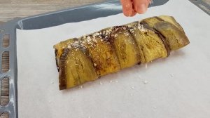Рулет из баклажанов готовится легко и просто_ вкусная закуска, хотя и без мяса.