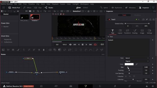 Create Glow Effect On Text || Editing In Davinci Resolve || Avitesh_19 смотреть онлайн