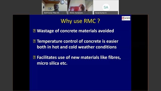 Ramco's webinar about "Talk on Ready Mixed Concrete" by Er.Shelly S Fernandez смотреть онлайн