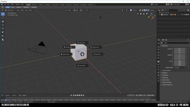 M2A13 - Curso Blender 2.8 - Pie Menu - Tutorial Português смотреть онлайн