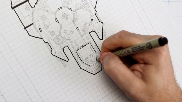 Drawing a Sci-Fi Spaceship Map! смотреть онлайн