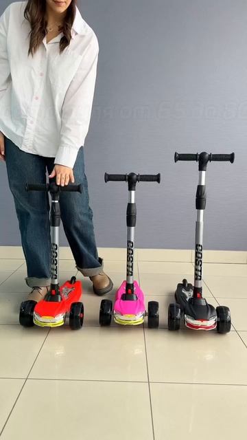 Обзор самоката с дизайном машинки, артикул Costa GG777 смотреть онлайн