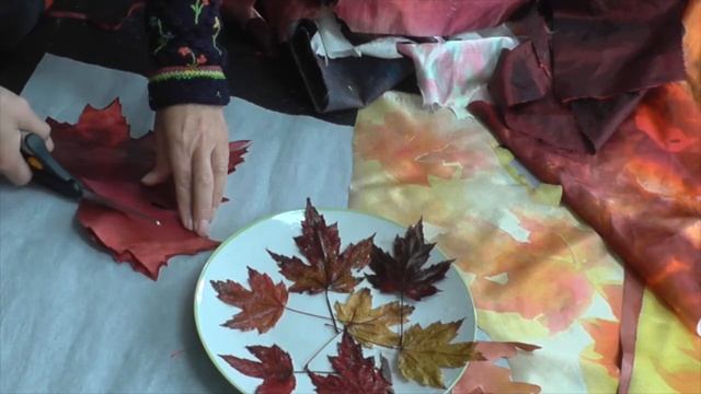 Autumn Floating By - Textile Collage - Amanda Richardson Artist смотреть онлайн