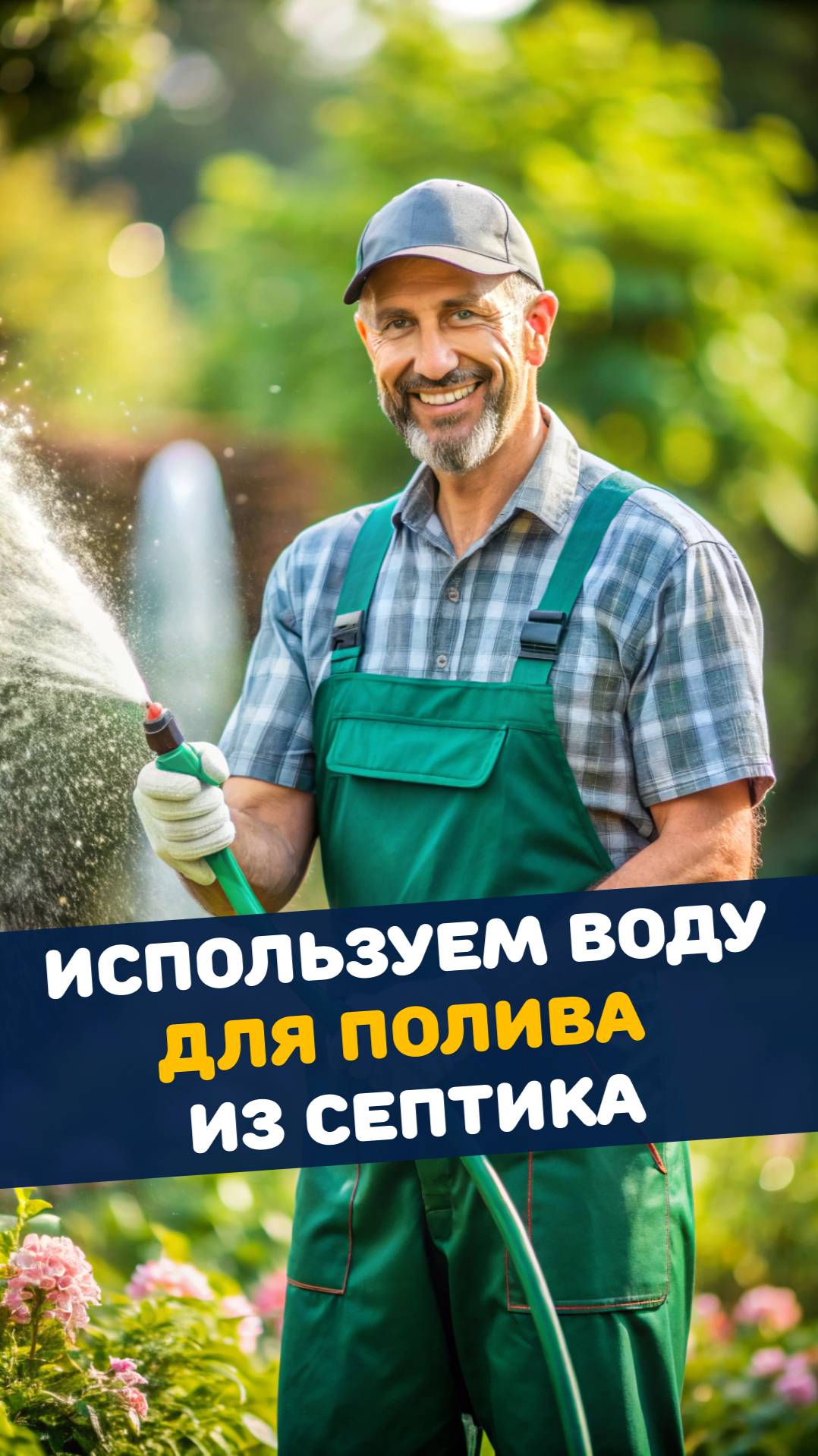 Экономим на воде - полив растений водой из септика. смотреть онлайн