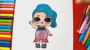 Как нарисовать Русалку Лол (сюрприз LOL!)
