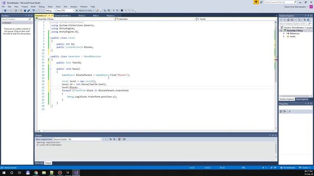 Создание игр / Unity 2D / Bricks Breaker / #5. Генератор уровней. Save-Load System смотреть онлайн