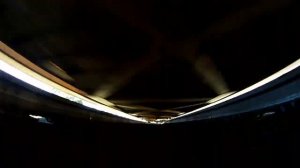 Union Pacific freight train runs over a camera on the track