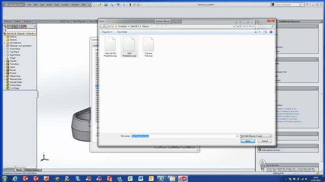 Setup a Macro in SolidWorks смотреть онлайн