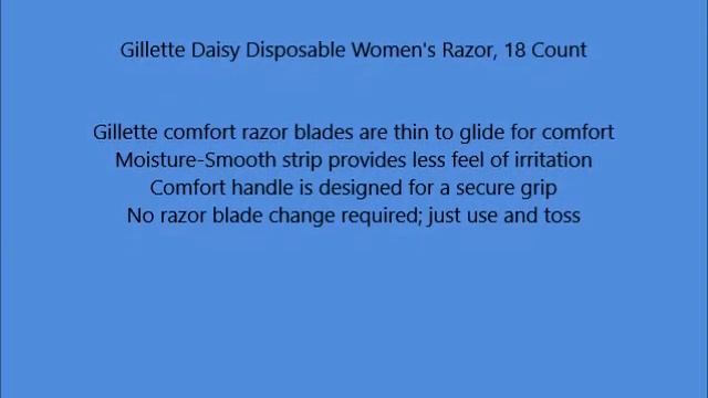 Gillette Daisy Disposable Women's Razor, 18 Count смотреть онлайн