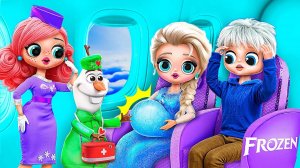 Эльза и Джек в самолёте! Что случилось с Олафом? Идеи для кукол ЛОЛ