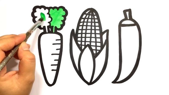 Drawing a picture of vegetables | көкөністерді сызыңыз | нарисуйте овощами | суретін салу смотреть онлайн