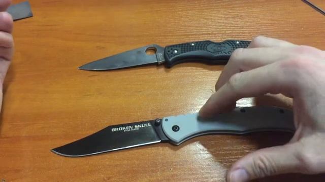 Spyderco Endura Vs Cold Steel Broken Skull - сравнение.