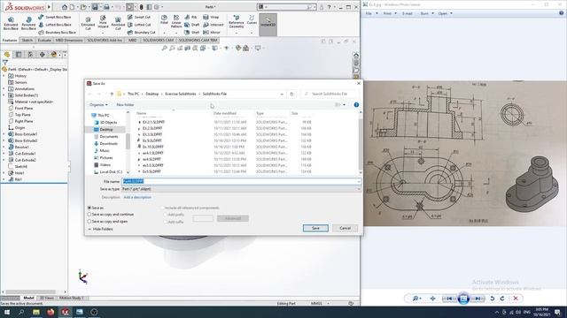SolidWorks ແບບເຝິກຫັດພື້ນຖານ [EP.9] смотреть онлайн