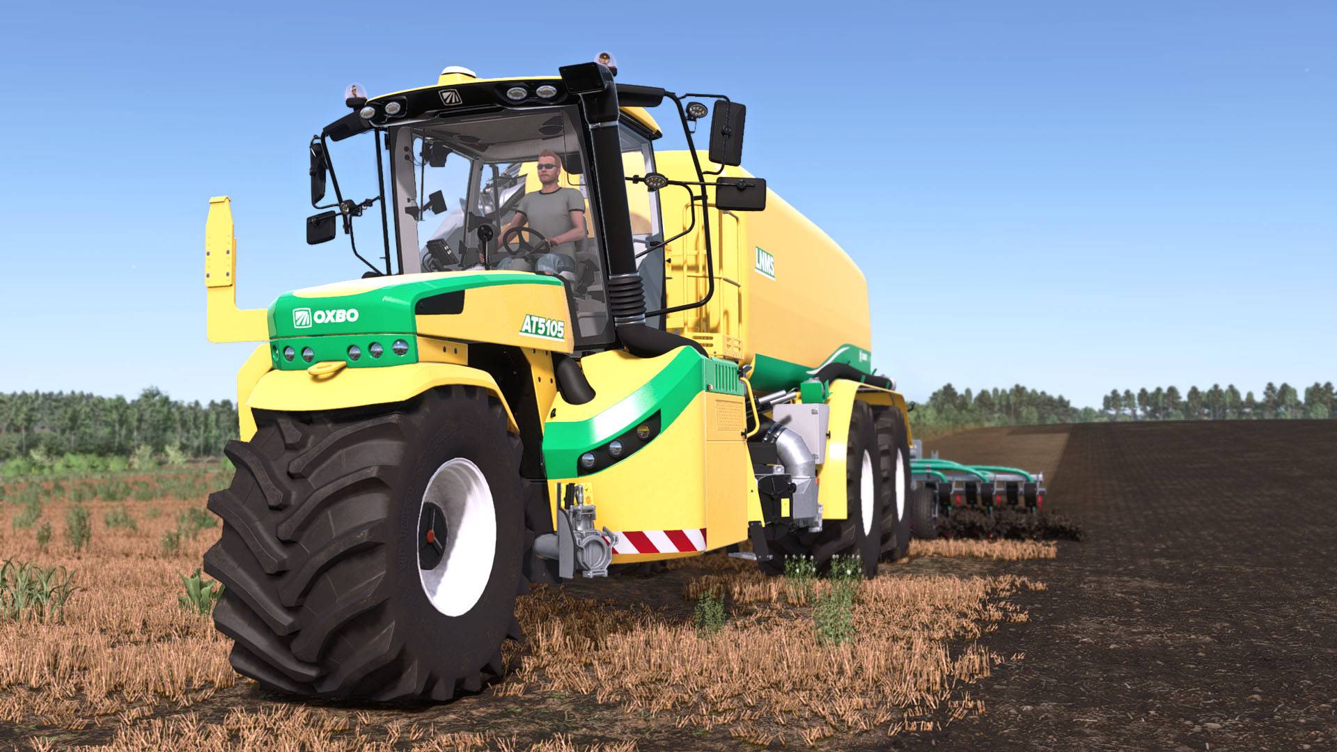 Farming Simulator 25 / Карта Zielonka / Внесение жидких удобрений с БГА OXBO AT5105 + FENDT 1050 смотреть онлайн