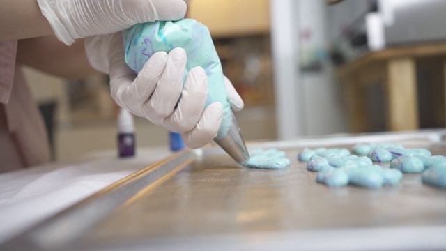 blue pearl shell macaron | 진주조개마카롱 만들기 | 홈베이킹 смотреть онлайн