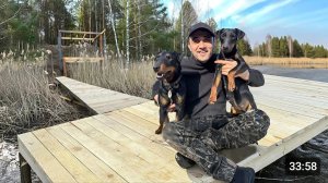 Сделал мостик - пирс на озере. Ставлю берёзовый сок